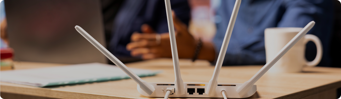WiFi router on desk