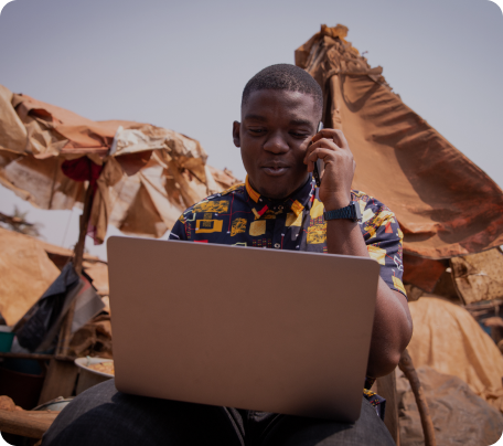 Man working outdoors